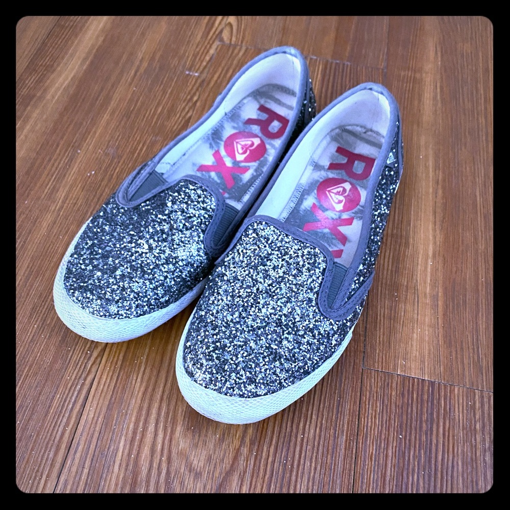 🤍Roxy Pewter Glitter Flats🤍